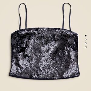 J. Crew Collection Cropped Sequin Tank Top